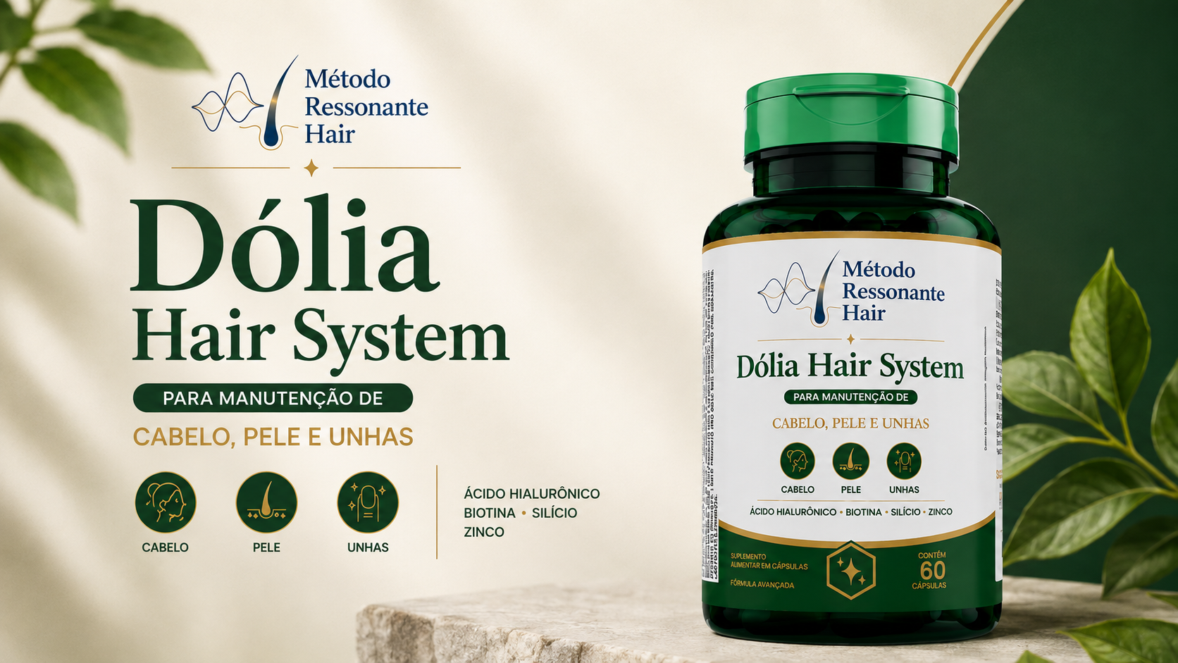 Dólia Hair System para manutenção de cabelo, pele e unhas